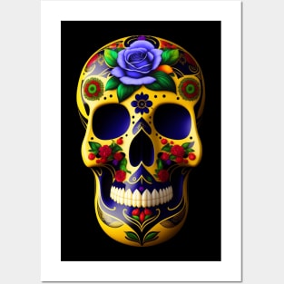 Ukrainian skull in Mexican style Posters and Art